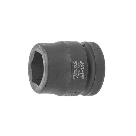 Holex Impact Socket, 1 inch Drive, 6 pt, 1-1/8 inch 653002 1.1/8